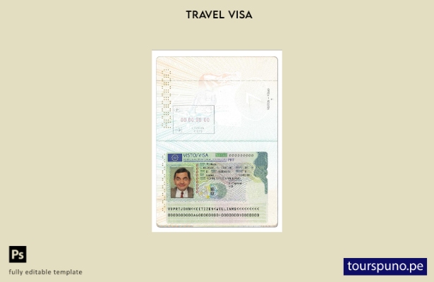 lista para imprimir plantilla de tarjeta Visa de Portugal